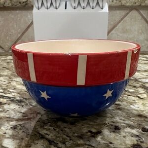 Red and Blue Star Pattern Bowl